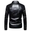 2023 Autumn New Large Men's Polo Collar Men's Motorcycle Leather Coat PU Fi Leather Jacket Coat c8FT#