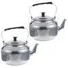 Ensembles de vaisselle 2pcs Metal Tea Kettle Stoveetop Ergonomic Handle Water Pot