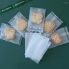Cadeau cadeau 100pcs sacs de bonbons translucides biscuits paquet pochettes auto-adhésives fête de Noël cuisson
