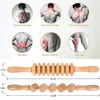 Drewniany masaż wałkowy drenaż limfatyczny masaż skrobianie bólu całego ciała narzędzie ulży w zapaleniu przeciwbkolnym 240312