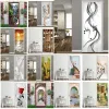 Stickers 3D Stereo Vlinder Deurstickers voor Woonkamer Slaapkamer Vernieuwen Sticker Zelfklevende Verwijderbare Wijnkast Home Decor Behang