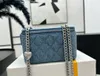 Женские сумки через плечо, дизайнерская сумка с цветком камелии, джинсовая ткань высокого качества, синяя модная серебряная цепочка с сердечком, женская сумка через плечо