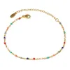 Braccialetti con ciondoli Semplice in acciaio inossidabile per donna Catena a maglie color oro Perline Bracciale da donna Gioielli Femme Consegna a goccia Otwsc