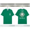 Polo Casa Blanca Mens T Shirt American Fashion Märke Pure Cotton Double Yarn Printed T-shirt med korta ärmar för män EJPN