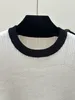 3001 2024 Runway Spring Summer Brand samma stil tröja kort ärm Crew Neck Fashion Clothes Black White Blue Shun