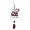 Party Supplies Snowman Decoration Chimes Christmas Wooden Santa Color Wind Ornaments Bells Live Butterflies For Memorial