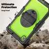 360 Rotating Stand Hand Strap Case For Lenovo Tab M11 HD 11 inch 2024 TB330FU TB331FC Rugged Shockproof Kid Safe PC + Silicone Cover Cases Shoulder Strap + Screen PET Film