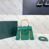 2024 Дизайнерская сумочка Goy Yalaohua собачьи зубы Saigon Bag Fashion Casual Saigon деревянная ручка ручка с одно плечо одно плечо.