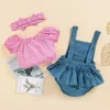 2022 Nuovo set Sweetheart per ragazze con braccialetti striscianti a triangolo Abbigliamento casual estivo per bambini 230619