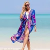 Boho Abbigliamento Copricostumi Cardigan Costume da bagno 2024 Abiti da spiaggia per le vacanze per le donne Estate Cotone Moda Costumi da bagno bikini sexy