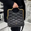 Modedesigner handväska damer lyx axel väska vikning klaff dubbel syfte på axel multi syfte crossbody svart liten