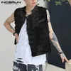 Men's Tank Tops INCERUN 2024 Chinoiserie Handsome Stand Collar Buckle Vests Casual Streetwear Loose Solid Comfortable Waistcoat S-5XL
