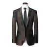 Fi Men Lg manches imprimées veste de costume grande taille 6XL hommes de mariage de bal Slim Fit Tuxedo Dr Blazer l8Us #