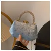 Дизайнерские роскошные модные вечерние сумки Золотая бархатная ручная женская сумка Банкетная сумка 2023 Новая французская сумка с металлическим замком Lingge Женская сумка на одно плечо