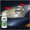 Produtos de cuidado 50ml kit de restauração de farol de carro limpador de reparo de farol hidrofóbico revestimento de vidro polonês limpeza revestimento ferramenta h otgnx