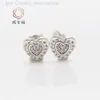 Boucles d'oreilles Pandoras Designer Pan Familles New S925 Silver Heart incrusté Boutiques d'oreilles mode Lumière Luxur