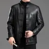 Automne et hiver pour hommes Nouveau costume Tang de style chinois Veste en cuir en peluche f7Oh #