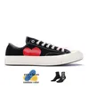 2024 HOT HIGH VINTAGE Commes des Garcons x 70. moda swobodne buty płótno kobiety mężczyźni All Star Classic 70 Chucks Taylors Low Multi-Heart Chaussures Flat Sneakers AAA+