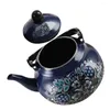 Mugs Blue Peacock Kettle Tea For Stove Top Kitchen Pot Chinese Style Enamel Kettles Stovetop Retro