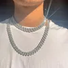 in magazzino Catena di alta qualità Argento sterling placcato oro Iced Out Vvs Moissanite Diamond Catena a maglie cubane per la vita hiphop