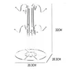 8つのフック付きキッチンストレージカップ乾燥ラックドレーナーマグツリーオーガナイザー用デスクトップ耐久性