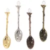 Coffee Scoops 8pcs Tea Spoon Spoons Vintage Carved Decorative Dessert