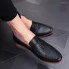 Casual Schuhe Männer 2024 Mode Leder Loafer Mokassins Slip Auf männer Wohnungen Männlich