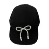 Berets Modern Sports Hat Baseball Pearl 3D Bow For Workout