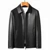 YN-2336 Frühling und Herbst Neue Männer Natürliche Schafe Leder Jacke Mock Kragen Jugend Premium Casual Mantel Motorrad j3pT #