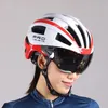サイクリングオスゴーグルメガネ1つの山の女性ロードバイク機器自転車ヘルメット男性用MTBヘルメットスクーターローラースケート240312