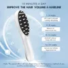 Elektrisk trådlös infraröd massagekam Hårtillväxt Mikroström Vibrationshuvud Massage Scalp Brush Anti Hair Loss Care 240327