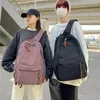 Mochila estudante feminino algodão náilon kawaii mulheres vintage saco de escola adolescente bonito mochilas moda senhoras sacos de livro de luxo