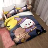 Ensembles de literie Bubu Dudu dessin animé mignon ours kawaii jeu cadeau de Noël double couverture de couette king size et taie d'oreiller