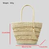 Trekkoord Casual Holle Tassel Stromand Tas Touw Geweven Vrouwen Handtassen Boheemse Handgemaakte Schouder Zomer Strand Grote Capaciteit Tote