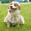Abbigliamento per cani Pratico Pet Cape Durevole Meticoloso lavoro meticoloso Stampa floreale impermeabile TPU Rain Giacca per i cuccioli