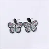 Charme Personnalité Acrylique En Relief Impression Simple Boucle D'oreille Bohême Vintage Papillon Flamme Boucles D'oreilles Cadeau Livraison Directe Bijoux Dhsag