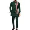 Мужские спортивные костюмы Bazin Riche, африканские мужские костюмы Boubou Dashiki, комплект из 2 предметов, рубашка с длинными рукавами и брюки, модные лоскутные блестки, Wyn1588