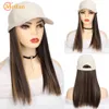 MEIFAN Synthetic Fluffy Wave Curly Natural Hair with Hat Baseball Cap Naturally Connect Adjustable Trucker Hat Wig 240315