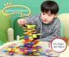 Intelligensleksaker Montessori Kids Tree Stacking Building Block Toys Construction Balance Sensory Color Sorting Interactive Education 24327