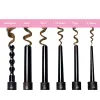 Irons 6 in 1 Curling Hair Iron Wand Set Temperature Adjustable with 6 Interchangeable Ceramic Conical Spiral Rose Golden Hair Curlers