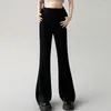 Women's Pants Women Flare Slim High Waist Solid Straight Suit Fashion Casual Streetwear Elastic Sport Long Trousers Femme