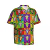 Casual shirts voor heren Hawaiiaans shirt strand boerderij dierenprint blouses geit kunst vintage heren korte mouwen harajuku kleding