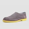 Scarpe casual da barca vintage da uomo pescatore marca pelle scamosciata di mucca brogue piatte slip on business guida basse zapatos de hombre