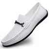 Casual Shoes Fashion Mens Genuine Leather Arrival Business Men Slip-on All-Match Loafers Handmade Driving Flats