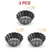 Stampi da forno 1-4pcs Tart Tart Quiche Flan Pan Pie Torta per pizza Cupcake Tartlet Tartlet Cup