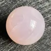 Dekorativa figurer 124Gnatural Stone Rose Quartz Crystal Ball Polished Rock Pink Sphere Feng Shui 2024 Spatination Decoc1ration Gift Reiki