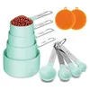 Ensemble d'outils, tasses à mesurer et cuillères, 8 pièces, manche empilable en acier inoxydable, cuillère à soupe précise pour le séchage