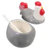 Ensemble de vaisselle pastorale en céramique salée shaker multifonction cartouches cartouches de sucre de sucre épices condiments pots