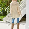 Women's Sweaters Vintage Twist Sweater Distressed Turtleneck Goth Pullover Bat Sleeve Cable Knitted Winter Outfit Jersey Jumper Clothing