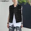 Men's Tank Tops INCERUN 2024 Chinoiserie Handsome Stand Collar Buckle Vests Casual Streetwear Loose Solid Comfortable Waistcoat S-5XL